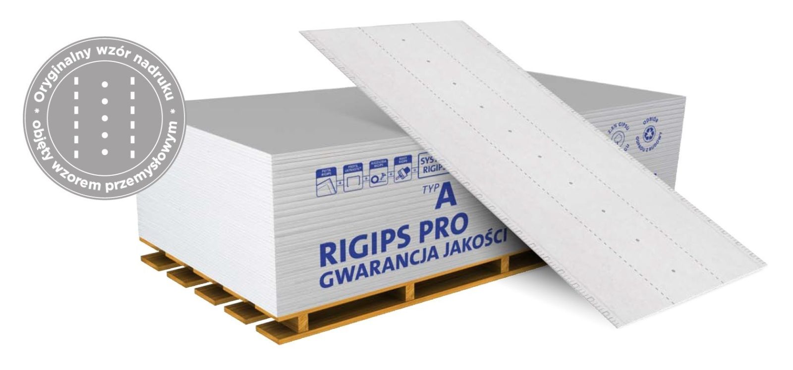 Płyta gipsowo-kartonowa Rigips PRO typ A w udoskonalonej wersji, z wygodnym nadrukiem