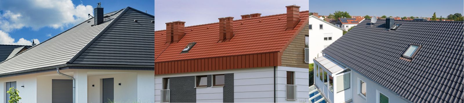 Dachówki cementowe CREATON to popularne, atrakcyjne wizualnie i cenowo rozwiązanie pokrycia dachowego. Od lewej modele: KAPSTADT, GÖTEBORG, HEIDELBERG. Wszystkie oferowane są w powłoce DURATOP PRO lub PLANAR (fot. CREATON)