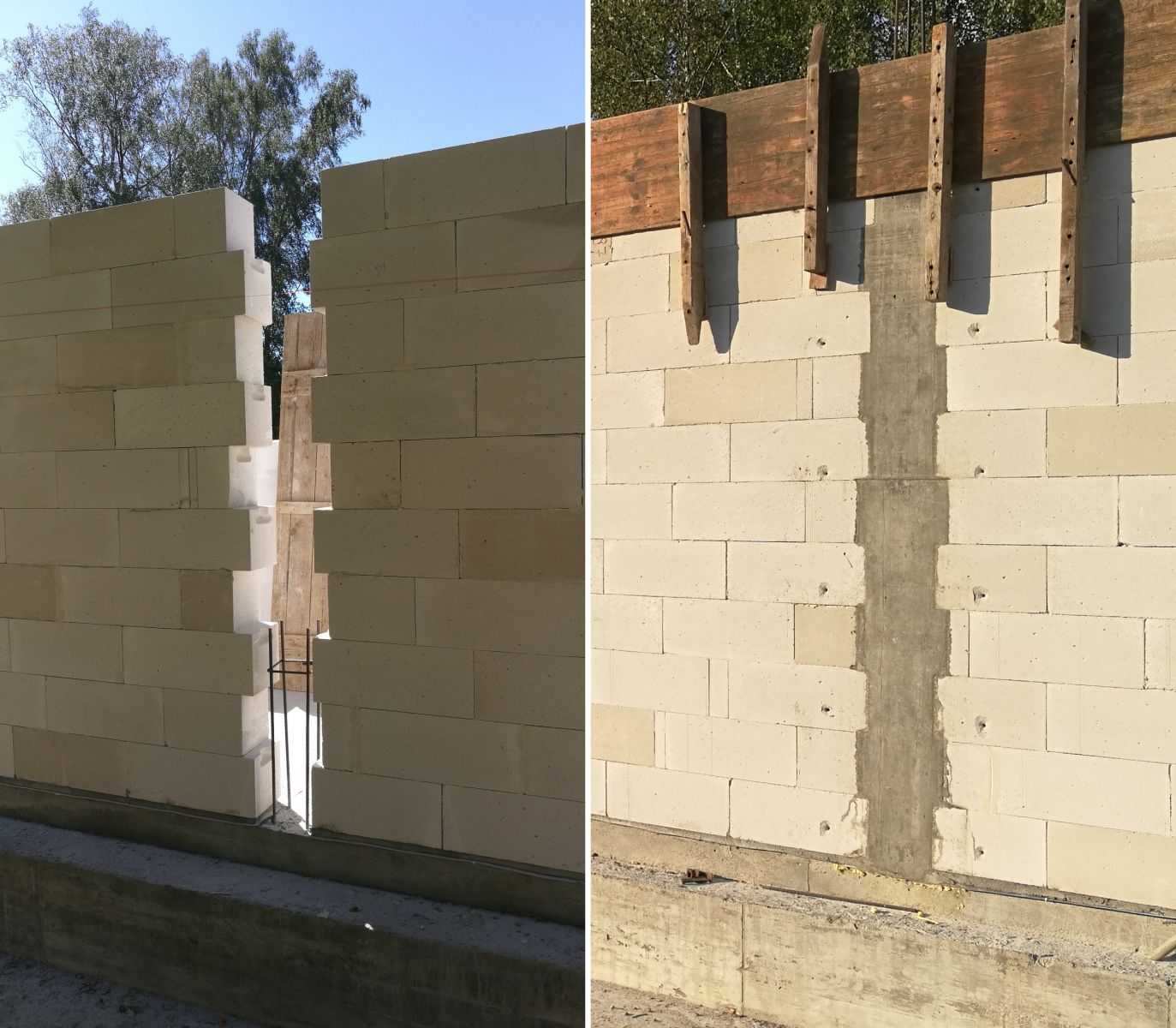 W ścianach z betonu komórkowego zarówno opcja prostych krawędzi ścian, jak i strzępi, jest bardzo łatwa do wykonania, bo bloczki wygodnie docina się pod żądany wymiar (fot. SOLBET)