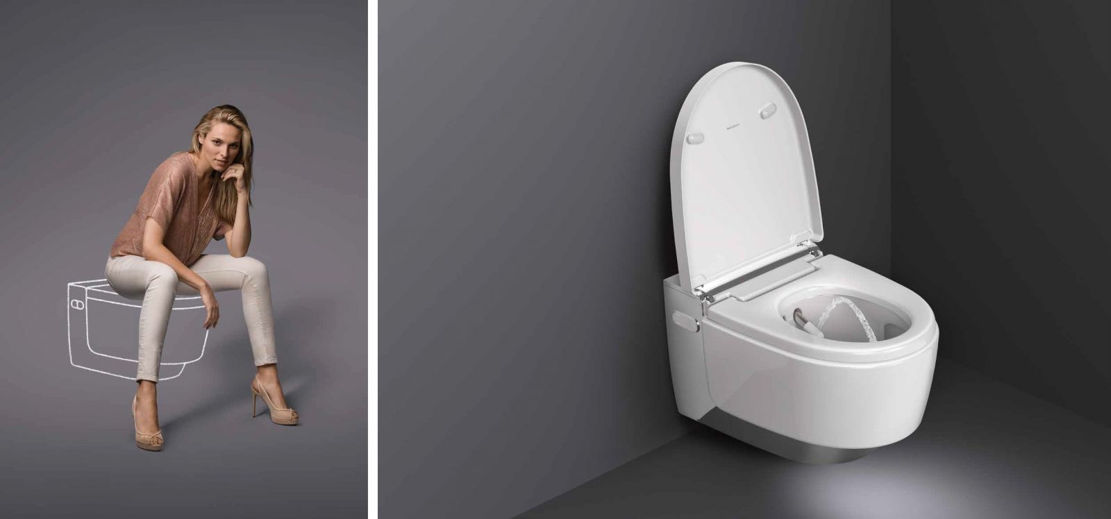 Toaleta Geberit AquaClean ma m.in. funkcję oscylacyjnego natrysku o regulowanym strumieniu, delikatnej higieny intymnej kobiet, suszenia i odprowadzania nieprzyjemnych zapachów (fot. GEBERIT)