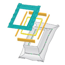 Pakiet izolacyjny XDK to pakiet XDP wraz z kołnierzem paroszczelnym XDS (FAKRO)